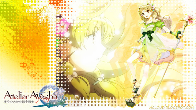 Anime couple yellow background white free wallpaper for desktop - medium preview image