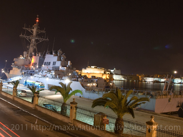 Large ship docked pier night free wallpaper for desktop - medium preview image