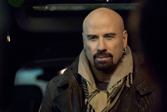 Bald man leather jacket scarf free wallpaper for desktop - medium preview image