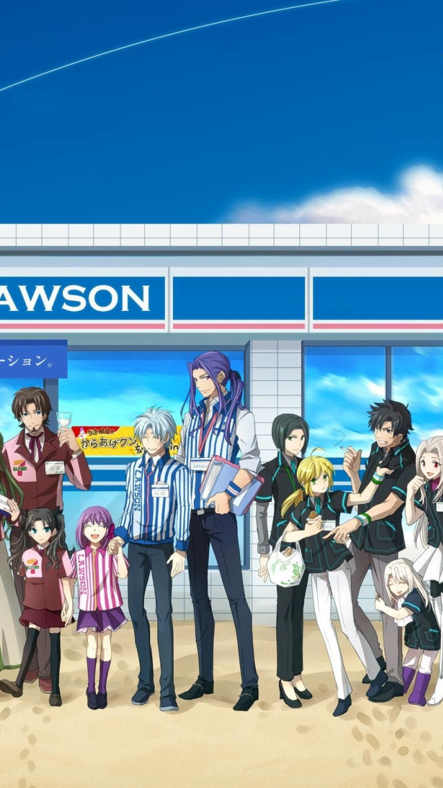 Group people storefront sky background free wallpaper for mobile - medium preview image