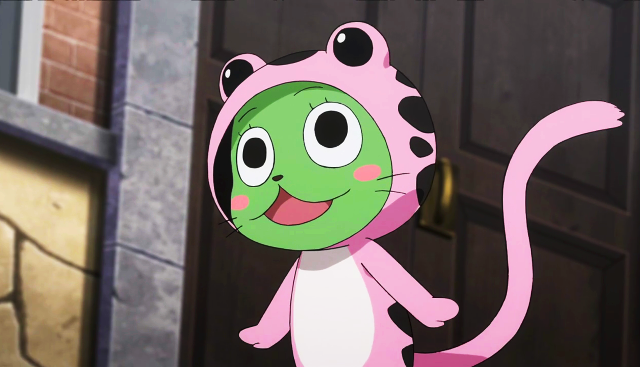 Cartoon cat pink green white free wallpaper for desktop - medium preview image