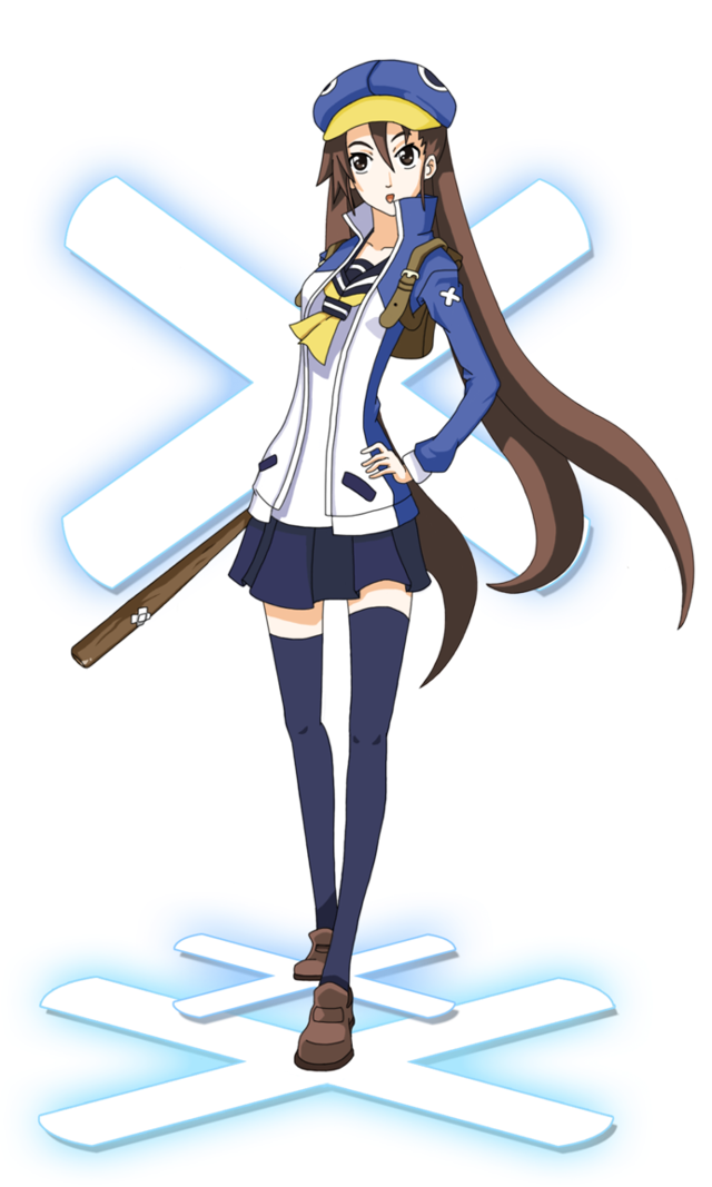 Girl uniform baseball bat action free wallpaper for mobile - medium preview image