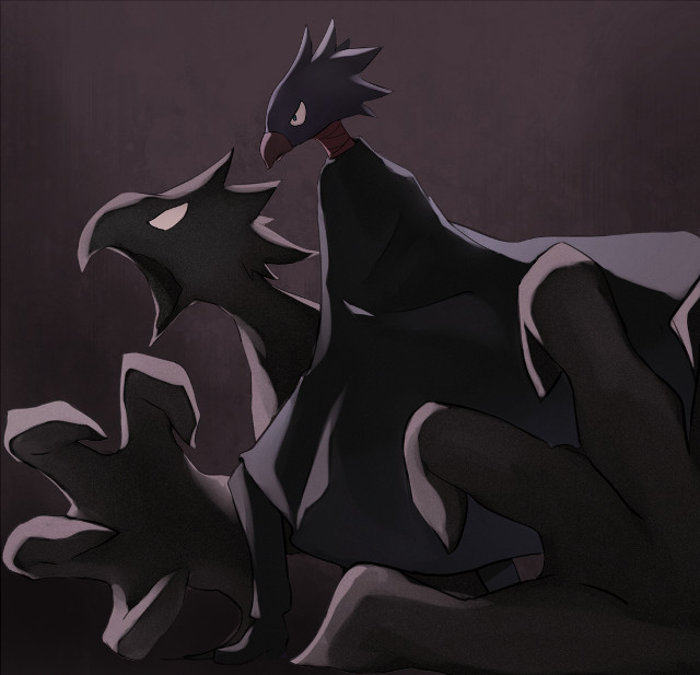 Cartoon black bird red beak free wallpaper for tablet - medium preview image