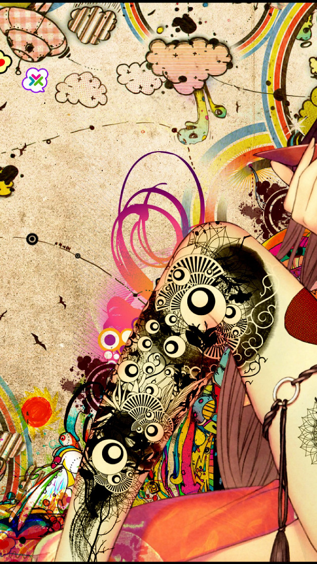 Woman tattoo cellphone ear free wallpaper for mobile - medium preview image