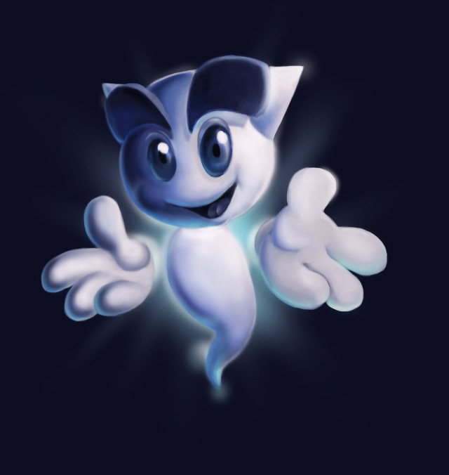 Cartoon character blue black background free wallpaper for tablet - medium preview image