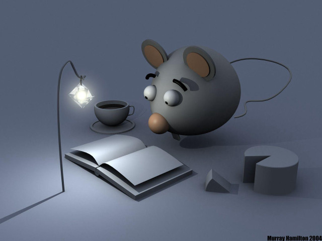 Mouse looking book lamp table #2 free wallpaper for desktop - medium preview image