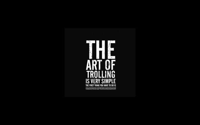 Art of trolling minimalist greyscale #2 free wallpaper for desktop - medium preview image