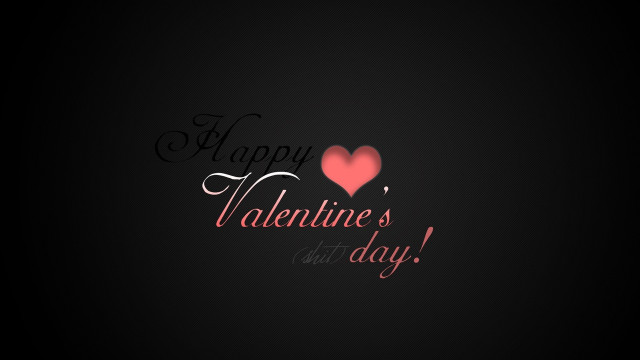 Black background red heart happy free wallpaper for desktop - medium preview image