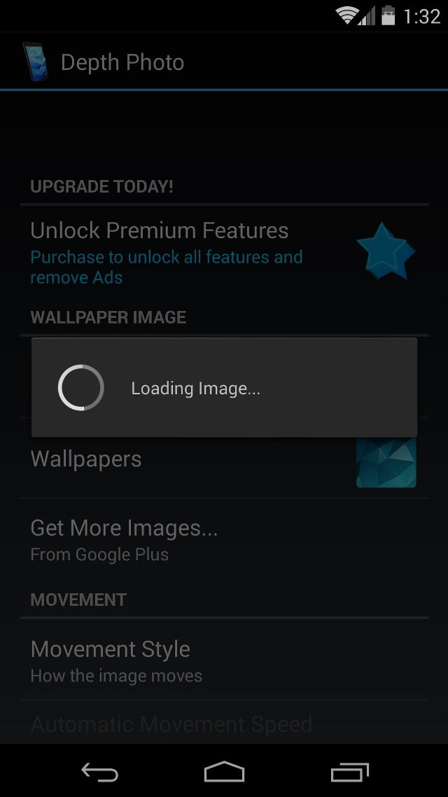 App settings screen phone interface free wallpaper for mobile - medium preview image