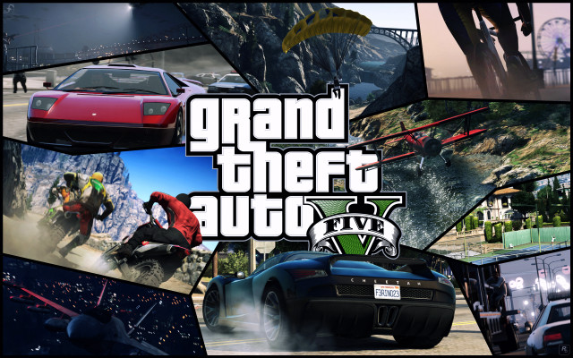 Gta v collage video games free wallpaper for desktop - medium preview image