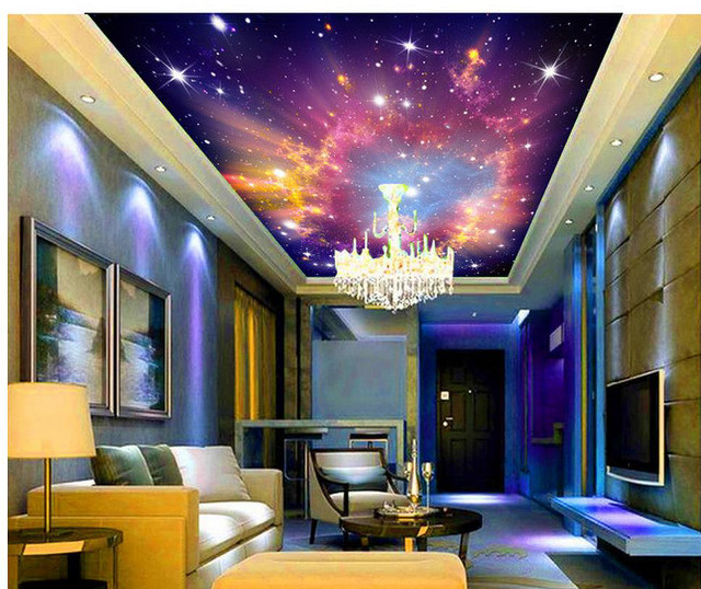 Living room ceiling painting castle free wallpaper for desktop - medium preview image