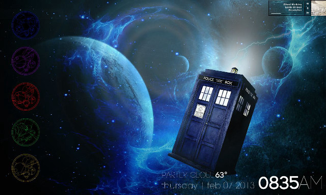 Doctor space phone planets stars free wallpaper for desktop - medium preview image