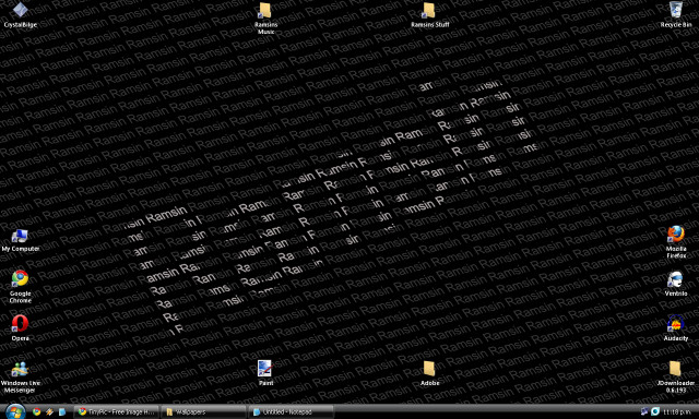 Computer screen black background white free wallpaper for desktop - medium preview image