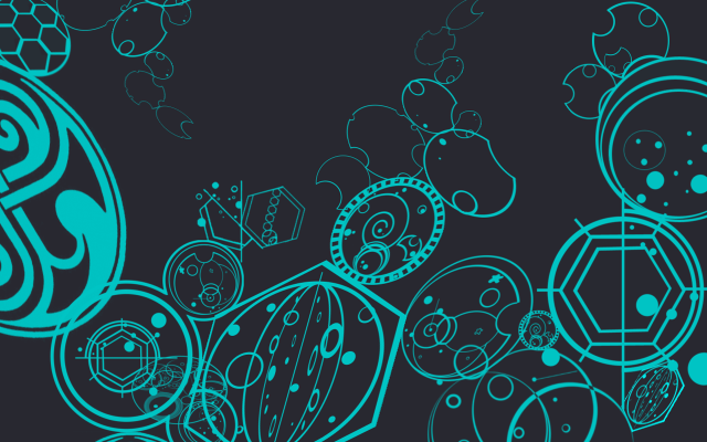 Blue black background circles side free wallpaper for desktop - medium preview image