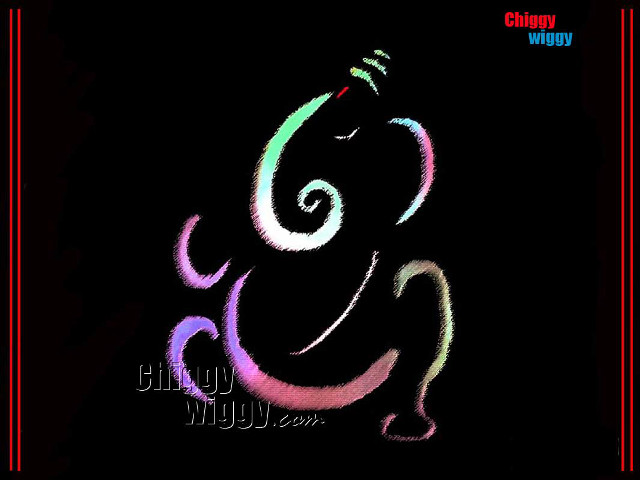 Colorful elephant red frame black free wallpaper for desktop - medium preview image