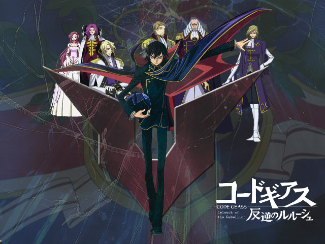 Anime characters blue background red #2 free wallpaper for desktop - medium preview image