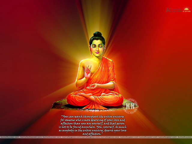 Buddha statue meditation quote red #2 free wallpaper for desktop - medium preview image