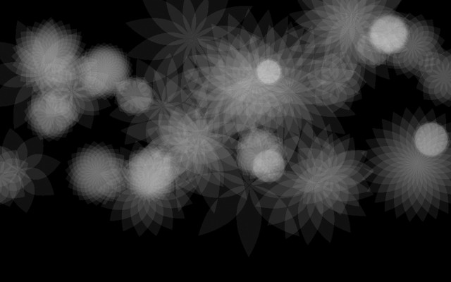 Black white flowers black background free wallpaper for desktop - medium preview image