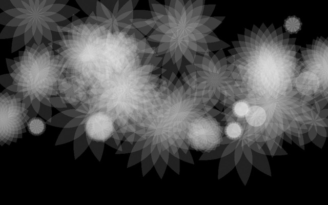 Black white flower arrangement mandelbrot free wallpaper for desktop - medium preview image