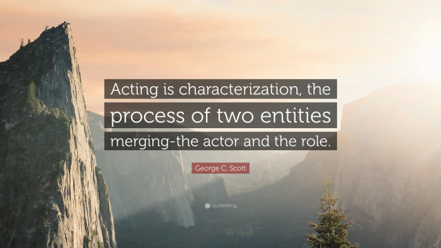 Quote on acting is characterization free wallpaper for desktop - medium preview image