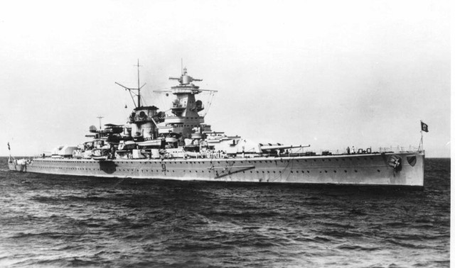 Battleship ocean flag pole floating free wallpaper for desktop - medium preview image