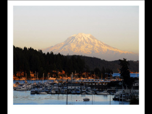 Mountain boats marina water distance free wallpaper for desktop - medium preview image
