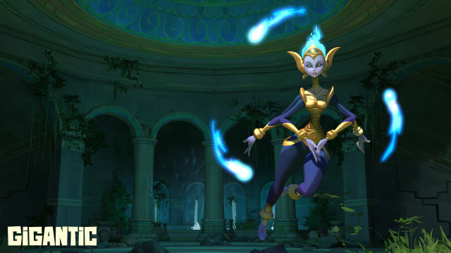 Cartoon character futuristic environment blue free wallpaper for desktop - medium preview image