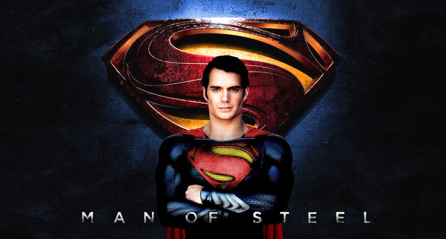 Man of steel superman logo #2 free wallpaper for desktop - medium preview image