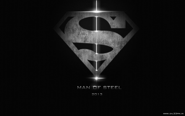Superman logo black background white #2 free wallpaper for desktop - medium preview image