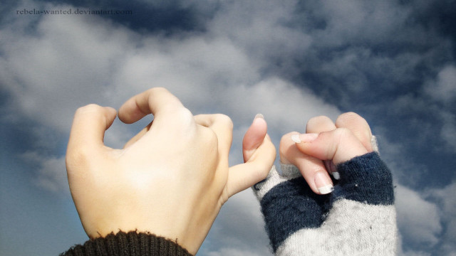 Person holding cellphone sky clouds free wallpaper for desktop - medium preview image