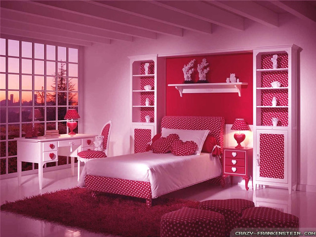 Red white bedroom bed rug #2 free wallpaper for desktop - medium preview image