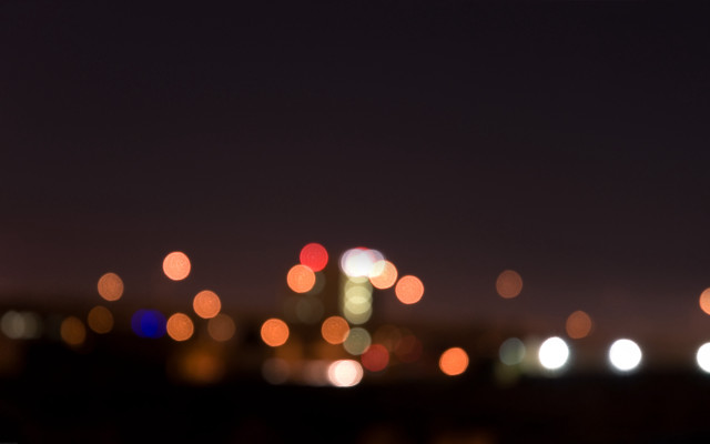 Blurry city night lights background free wallpaper for desktop - medium preview image