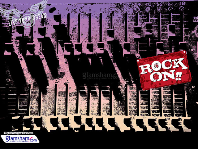 Red sign rock on black free wallpaper for desktop - medium preview image