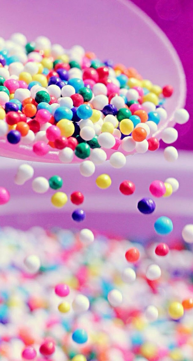 Spoon sprinkles table purple bowl free wallpaper for mobile - medium preview image