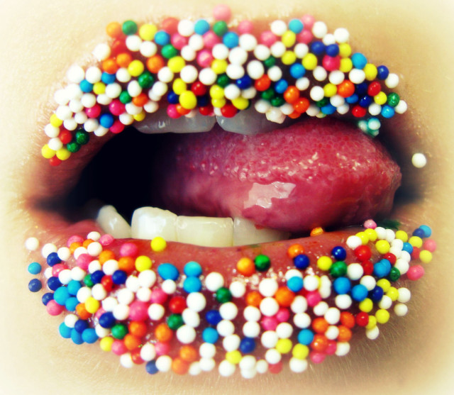 Close up mouth tongue sprinkles free wallpaper for tablet - medium preview image