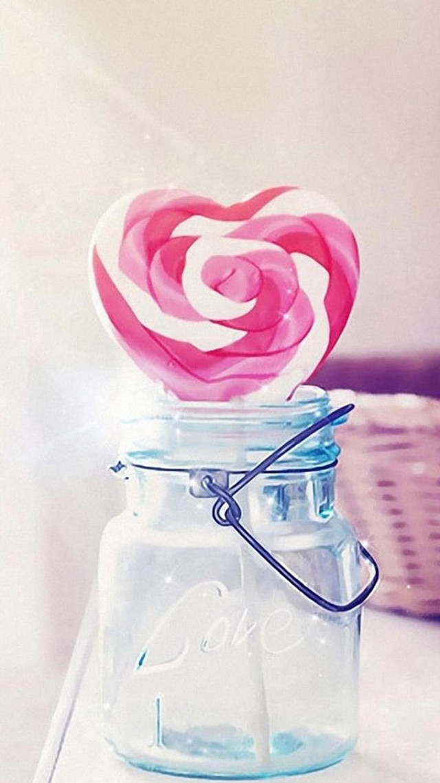 Jar lollipop table flowers basket free wallpaper for mobile - medium preview image