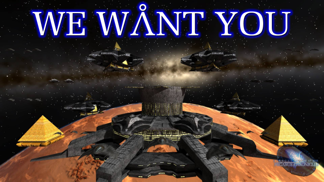 Space station pyramids rocket background free wallpaper for desktop - medium preview image