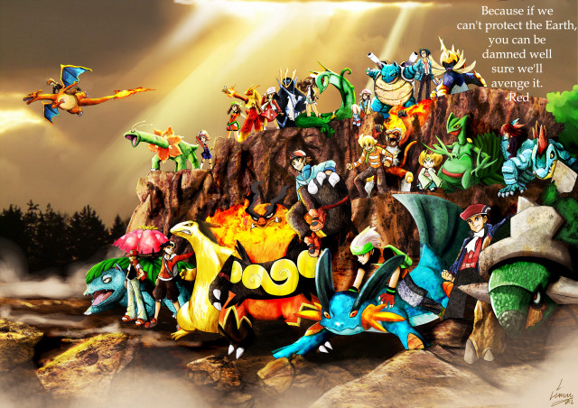 Cartoon characters mountain quote together free wallpaper for desktop - medium preview image
