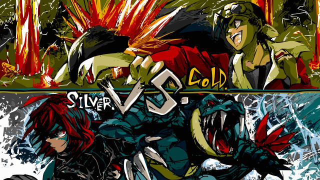 Anime couple fire water monster free wallpaper for desktop - medium preview image