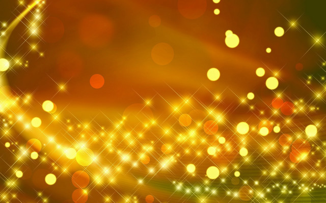 Bright yellow background stars lights free wallpaper for desktop - medium preview image
