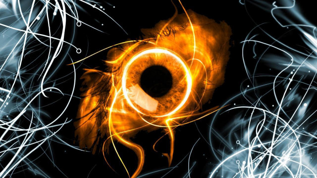 Fire eye flames smoke black free wallpaper for desktop - medium preview image
