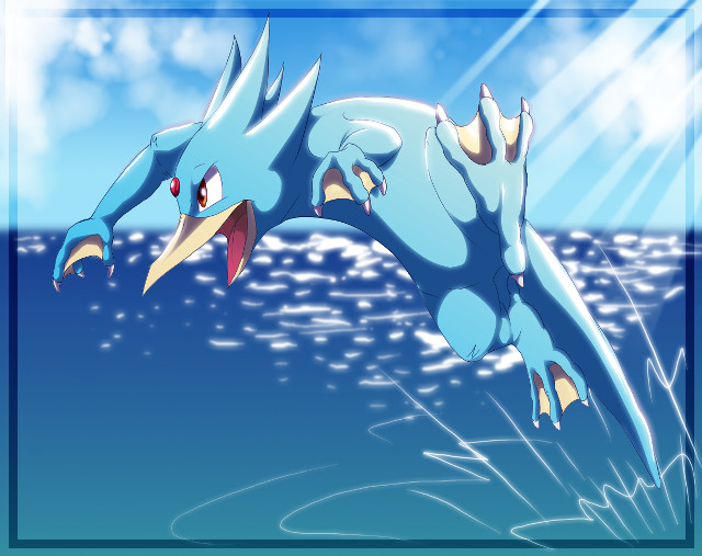 Blue bird flying water sky free wallpaper for desktop - medium preview image