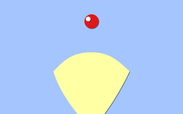 Red object flying yellow sky free wallpaper for desktop - medium preview image