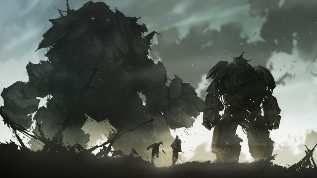 Group people giant tree field free wallpaper for desktop - medium preview image