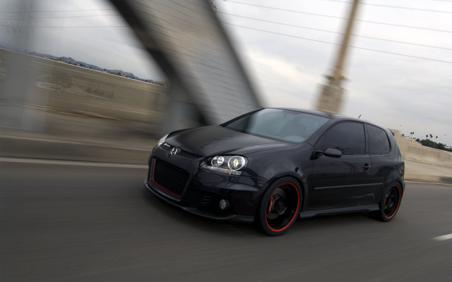 Black car street bridge powerlines free wallpaper for desktop - medium preview image