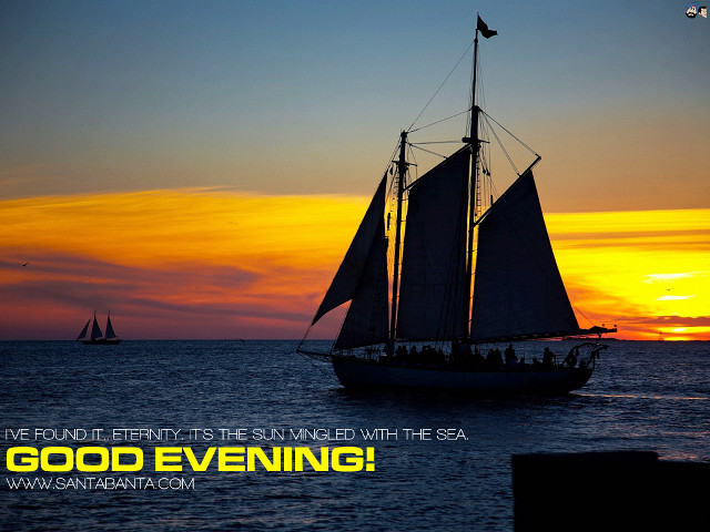 Sailboat ocean sunset quote good free wallpaper for desktop - medium preview image