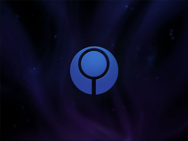 Blue circle purple light night free wallpaper for desktop - medium preview image