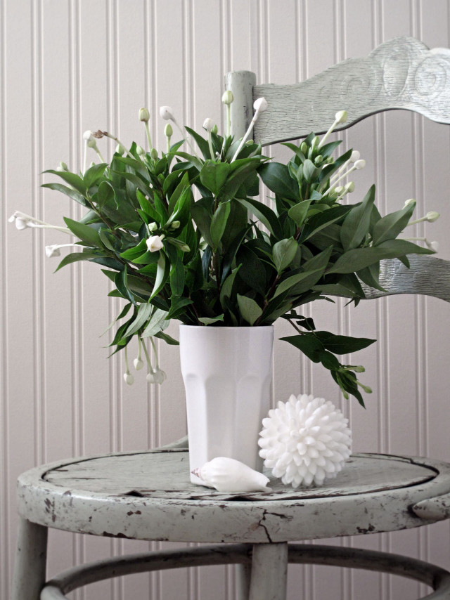 White vase flowers table chair free wallpaper for mobile - medium preview image