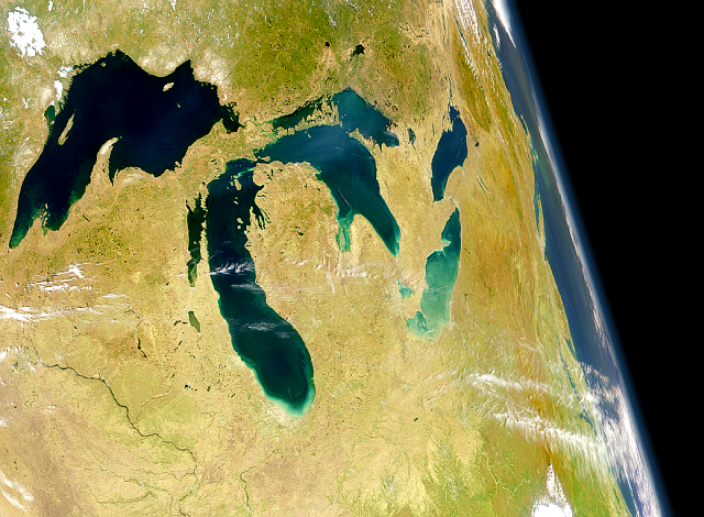 Great lakes satellite image usa free wallpaper for desktop - medium preview image