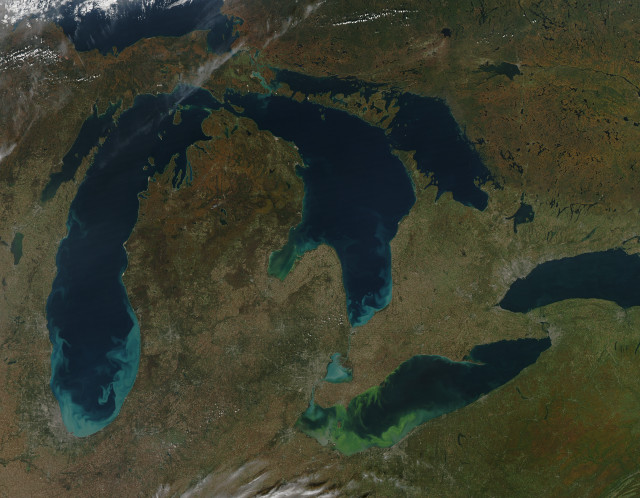 Great lakes satellite image united free wallpaper for desktop - medium preview image